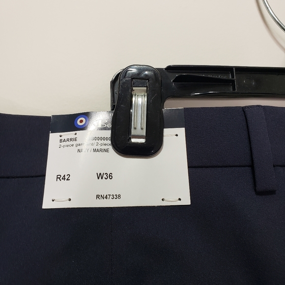 Ben Sherman navy Barrie unhemmed pants - Picture 3 of 5